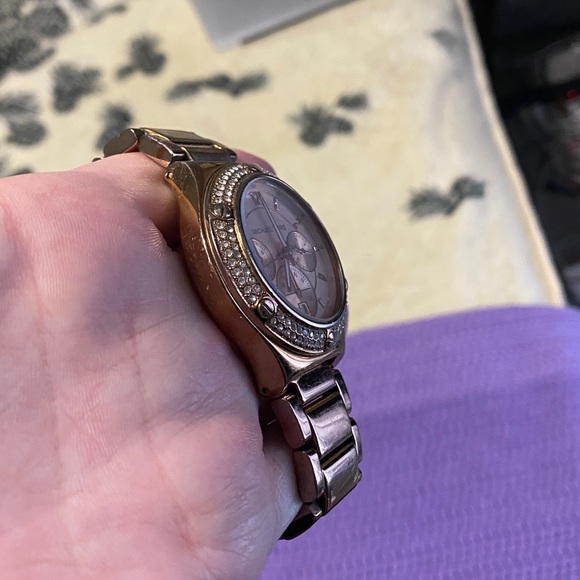 Michael Kors 5450 Rose Gold Crystal Chronograph Womens Wrist Watch - Picture 7 of 9